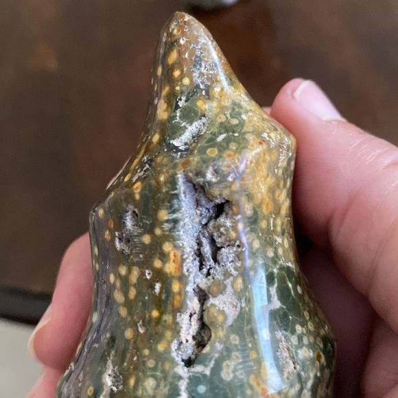 🔥OCEAN JASPER PAIR🔥. Old stock/ early OJ. 5” & 4.25” tall x 1.5” wide. PRETTY - Picture 8 of 17